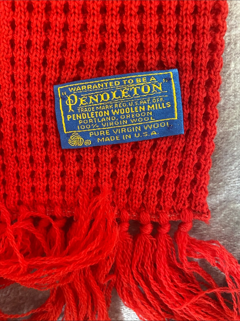 Pendleton 100% virgin wool scarf made in USA